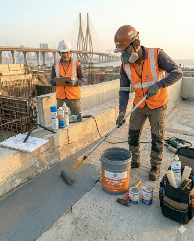 Terrace Waterproofing Services in hyderabad by Sai Sravanthi Enterprises