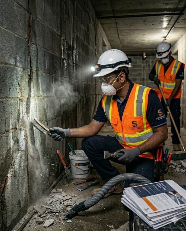 Basement Waterproofing Services in Hyderabad by Sai Sravanthi Enterprises