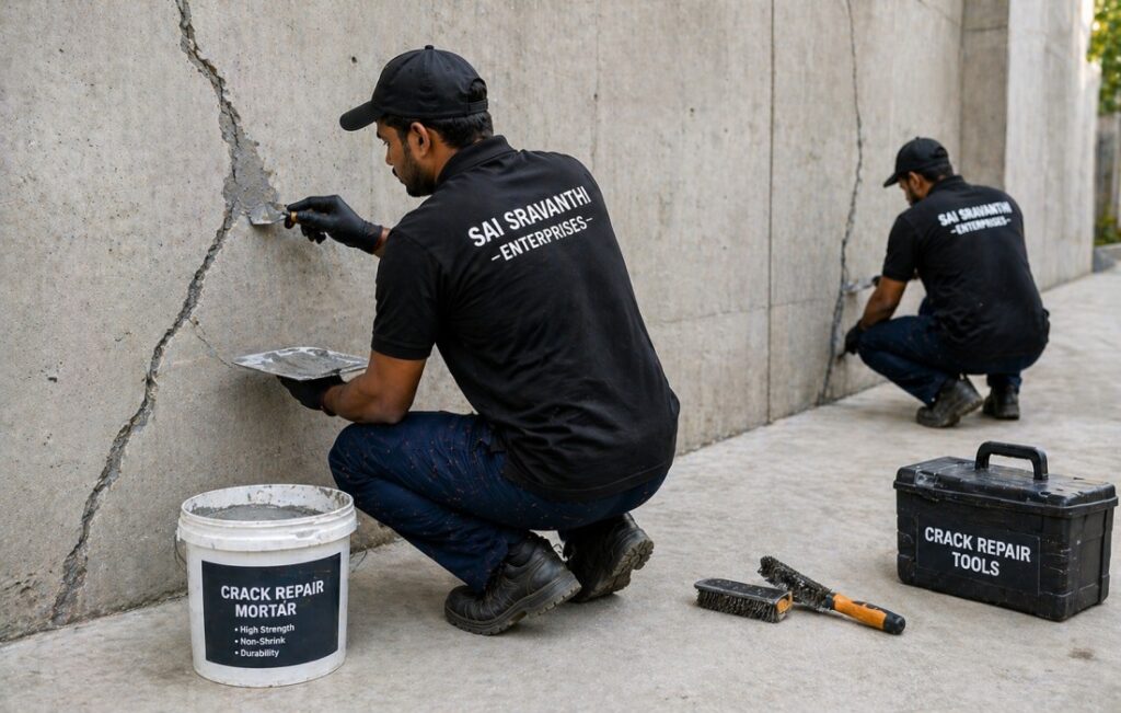 Crack Repair Services in Hyderabad by Sai Sravanthi Enterprises