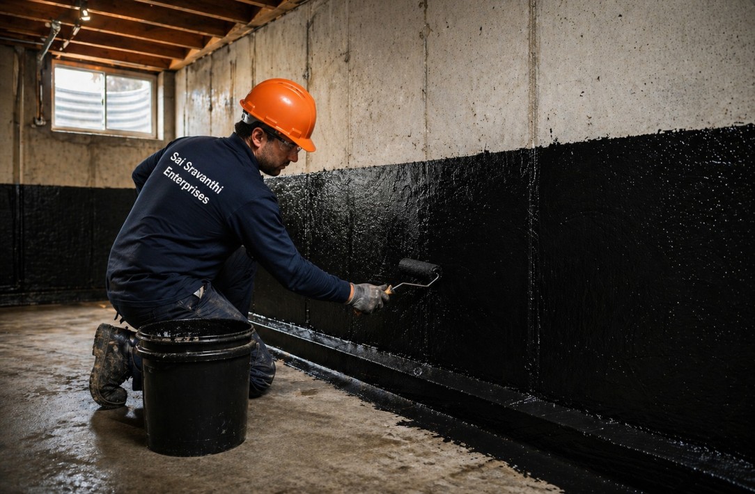 Basement Waterproofing Services in Hyderabad by Sai Sravanthi Enterprises