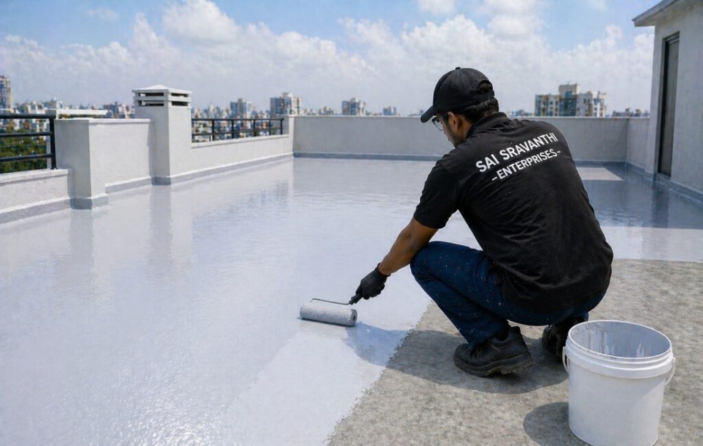 Terrace Waterproofing Services in Hyderabad By Sai Sravanthi Enterprises