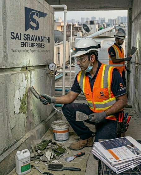 Water Tanks Waterproofing Services in Hyderabad by Sai Sravanthi Enterprises