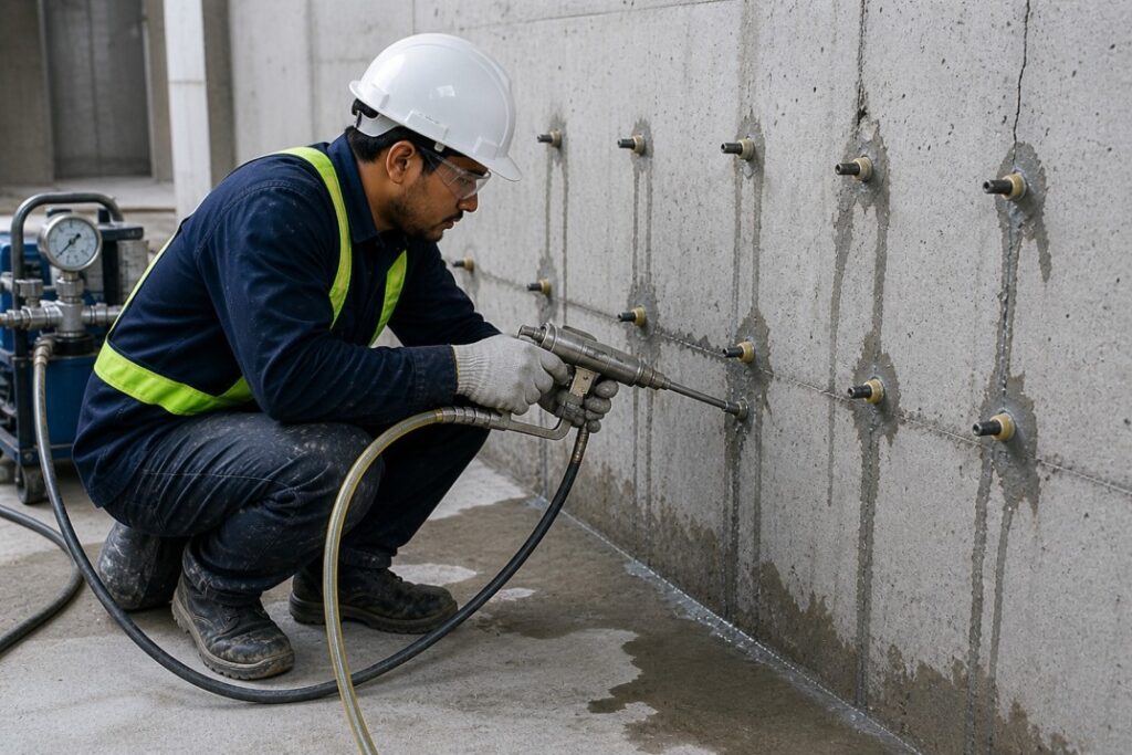 Injection Grouting Services in Hyderabad by Sai Sravanthi Enterprises