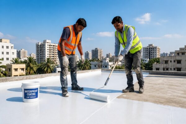 Terrace Waterproofing Services in Hyderabad by Sai Sravanthi Enterprises