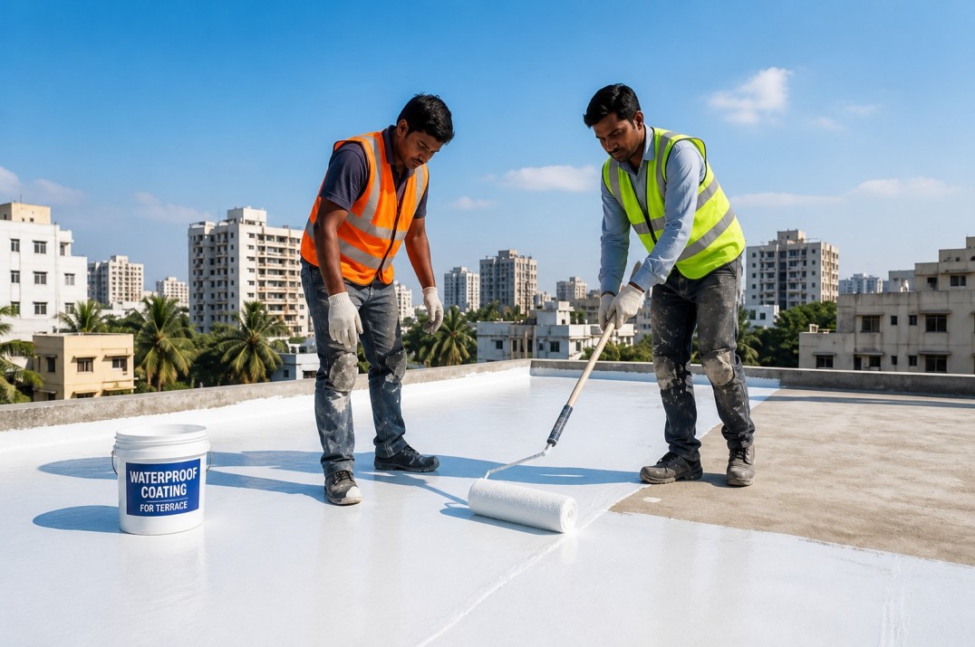 Terrace Waterproofing Services in Hyderabad by Sai Sravanthi Enterprises