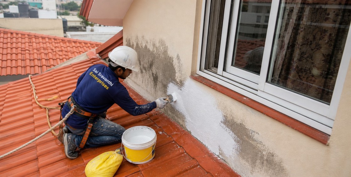 Wall Seepage Treatment in Hyderabad by Sai Sravanthi Enterprises