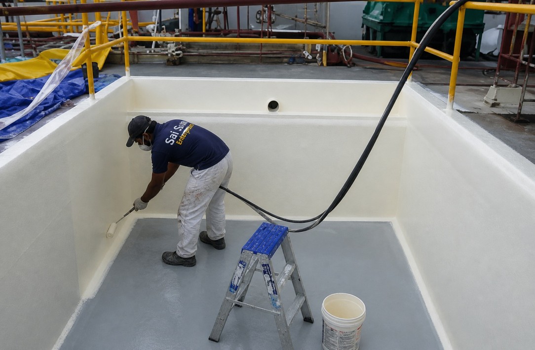 Watertank waterproofing services in hyderabad by sai sravanthi enterprises