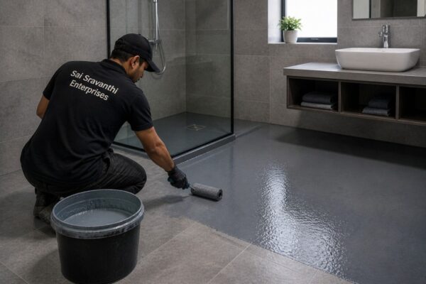 Bathroom Waterproofing Services in Hyderabad by Sai Sravanthi Enterprises