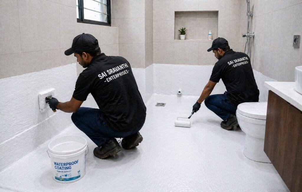 Bathroom Waterproofing Services in Hyderabad By Sai Sravanthi Enterprises