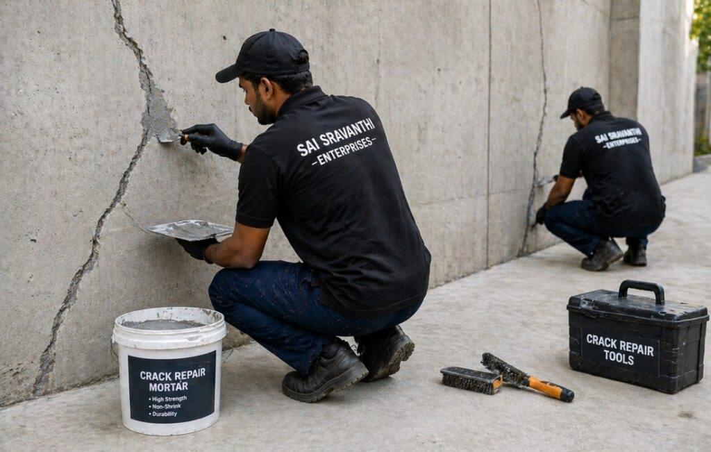Crack Repair Services in Hyderabad by Sai Sravanthi Enterprises