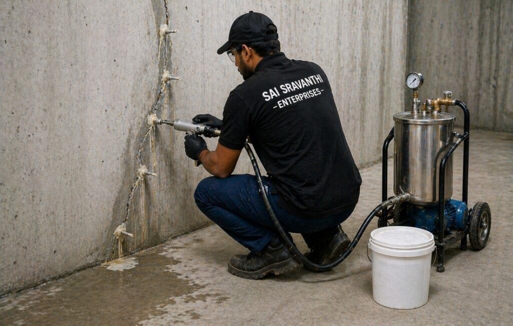 Injection Grouting Services in Hyderabad by Sai Sravanthi Enterprises